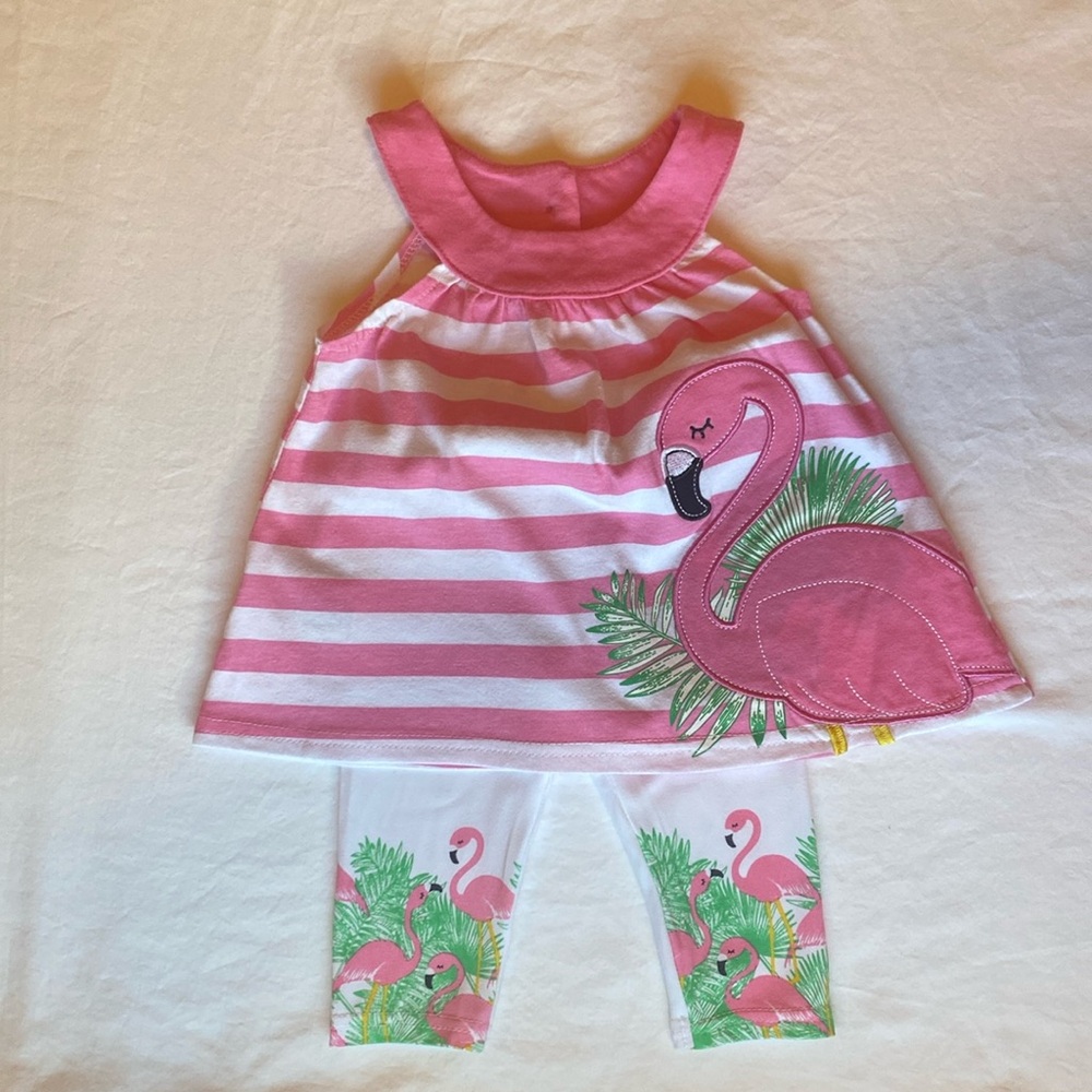 Two piece flamingo set